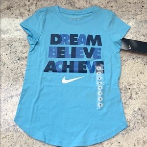 NWT Size 6 Girls Blue Nike T-Shirt